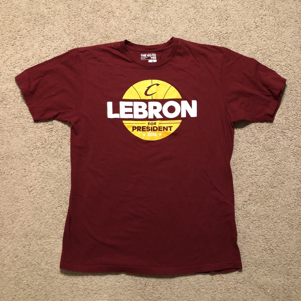 Adidas LeBron James For President T Shirt Size Large NBA Cotton EUC FREE SHIP